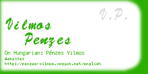 vilmos penzes business card
